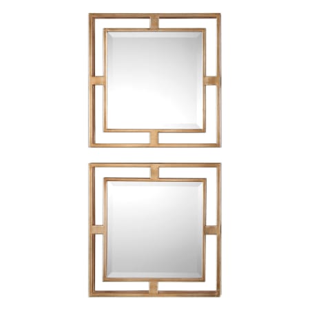 Uttermost Allick 18" W x 18" H Square Framed Bathroom Mirror Antiqued Gold
