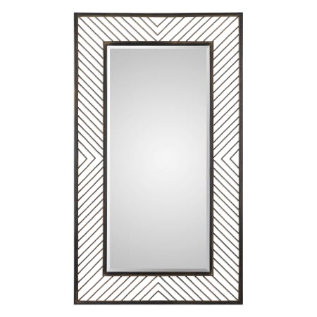 Uttermost Karel 46" W x 76" H Rectangular Framed Bathroom Mirror Distressed Rustic Bronze