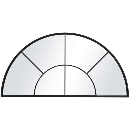 Uttermost Rousseau 60" W x 30" H Arched Framed Bathroom Mirror Wrought Iron Black