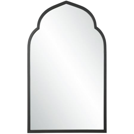 Uttermost Kenitra 24" W x 40" H Arched Framed Bathroom Mirror Matte Black
