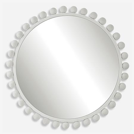 Uttermost Cyra 44" Diameter Circular Flat Accent Mirror White