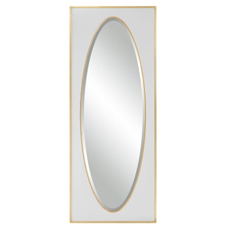 Uttermost Danbury 24" W x 72" H Square Framed Bathroom Mirror White / Gold