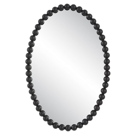 Uttermost Serna 20" W x 30" H Oval Framed Bathroom Mirror Matte Black