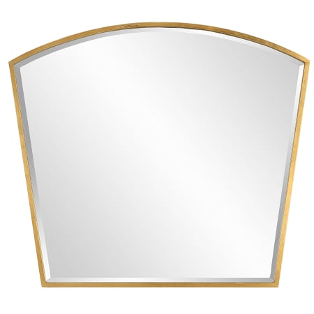 Uttermost Boundary 36" W x 31-5/8" H Arched Framed Bathroom Mirror Antiqued Gold Leaf