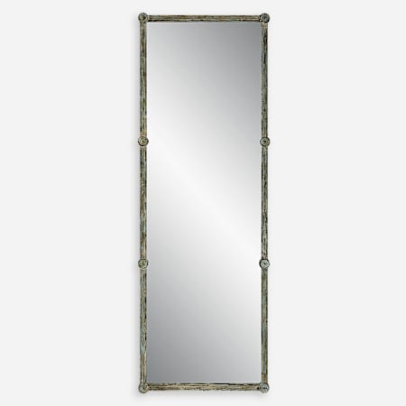 Uttermost Gattola 24-3/4"W x 72-3/4"H Rectangular Flat Framed Full Length Mirror Green