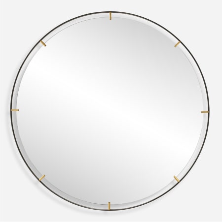 Uttermost Grand Pendulum 72-1/4" Diameter Circular Framed Bathroom Mirror Black