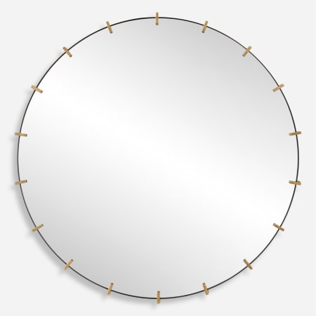 Uttermost Pali 43-1/8" Diameter Circular Framed Bathroom Mirror Black