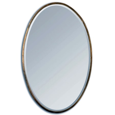 Uttermost Herleva Oval 17-3/4" W x 28" H Oval Framed Bathroom Mirror Antiqued Gold