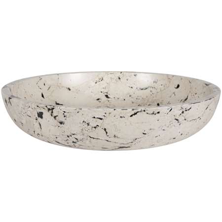 Uttermost Nouveau 18" Wide Limestone and Resin Decorative Bowl White / Black