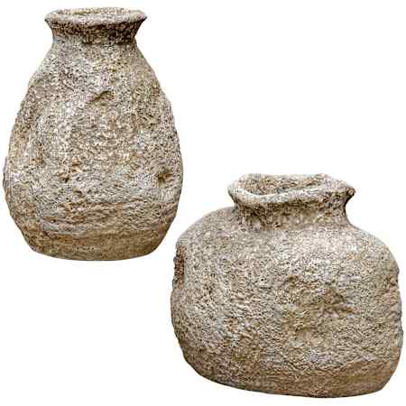 Uttermost Ancient Echos 11-1/2" Tall Terracotta Vase - Set of 2 Aged Brown