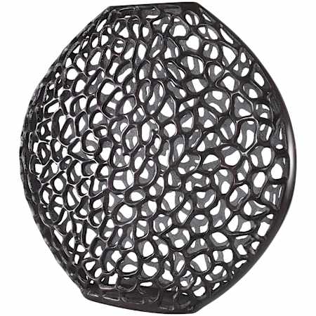 Uttermost Web 23-1/2" Tall Aluminum Vase Dark Bronze