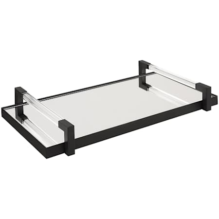 Uttermost Deki 23-3/4" Wide Acrylic and Iron Tray Matte Black / Clear