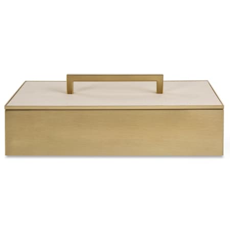 Uttermost Wessex 4-3/4" Tall MDF and Metal Boxes Brass / White