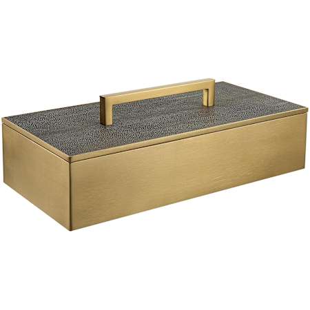 Uttermost Wessex 4-3/4" Tall MDF and Metal Boxes Brass / Gray