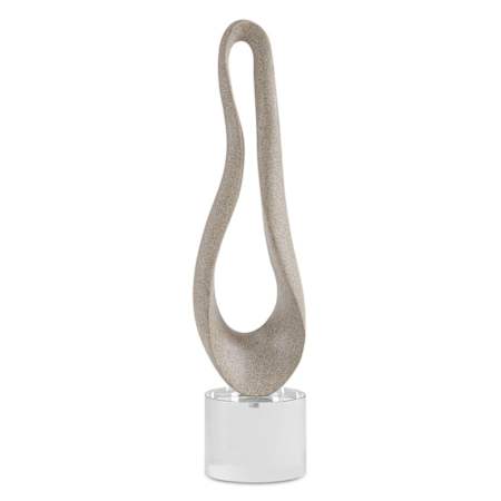 Uttermost Oval Harmony 25-9/16" Tall Crystal and Polyresin Abstract Table Statue Crystal / Ivory