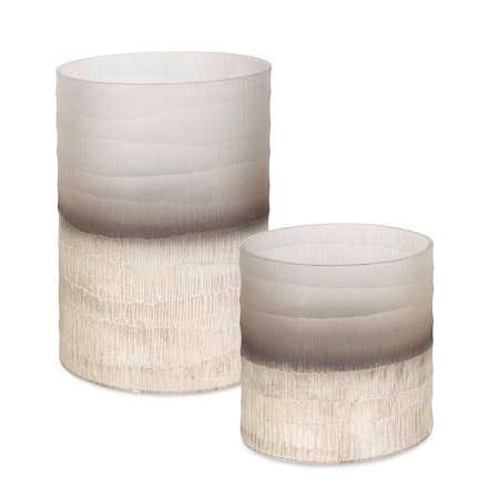 Uttermost Ombra 13" Tall Glass Vases - Set of 2 Neutral Tones