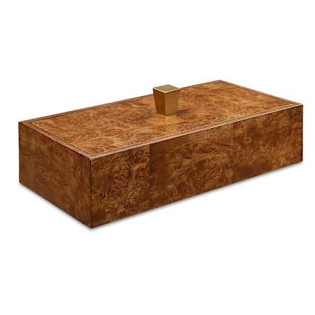 Uttermost Burl Haven 15" Wide MDF and Wood Veneer Boxe Burl