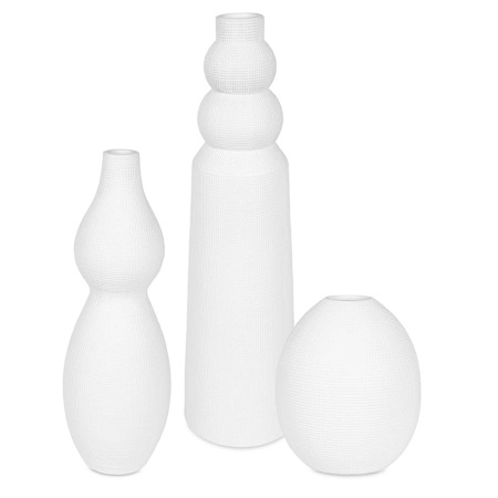 Uttermost Forma 19" Tall Earthenware Vases - Set of 3 White