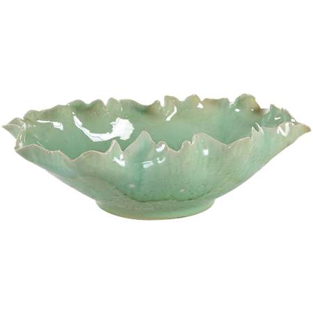 Uttermost Lila 17-1/4" Wide Ceramic Decorative Bowl Green