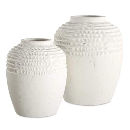 Uttermost Luna 14" Tall Ceramic Vases - Set of 2 Chalk White