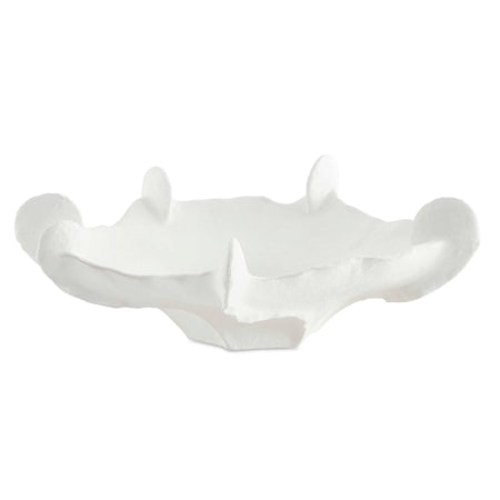 Uttermost Coral Mirage 20" Wide Earthenware Decorative Bowl Matte White
