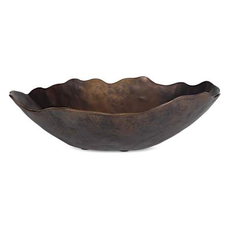 Uttermost Obscura 16" Wide Aluminum Decorative Bowl Golden Dark Bronze