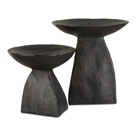 Uttermost Shadow 11" Wide Resin Decorative Bowls - Set of 2 Dark Brown