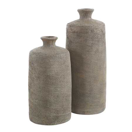 Uttermost Terrene Clay Vases - Set of 2 Brown