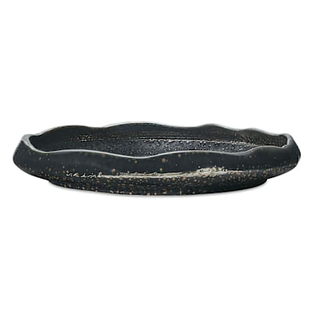 Uttermost Stardust Ripple Indoor-Outdoor Black Bowl Black