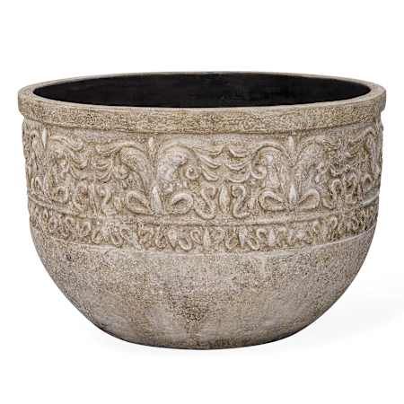 Uttermost Regalia Indoor-Outdoor Stone Planter Brown