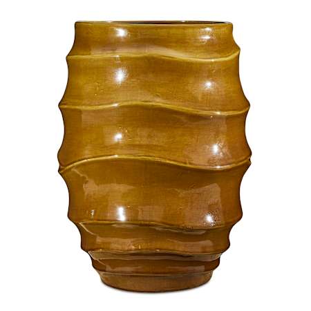 Uttermost Canyon Wave 24" Tall Indoor-Outdoor Earthy Planter Brown