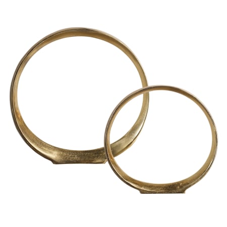 Uttermost Jimena Ring Sculptures - Pair Clean Gold