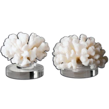 Uttermost 6" Tall Coral Figurines - Set of 2 White
