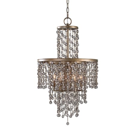 Uttermost Valka 6 Light 19" Wide Chandelier with Crystal Accents Silver