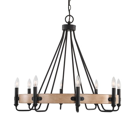 Uttermost Deschutes 8 Light 30" Wide Taper Candle Style Chandelier Black