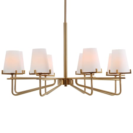 Uttermost Lassen 8 Light 36" Wide Chandelier Warm Brass