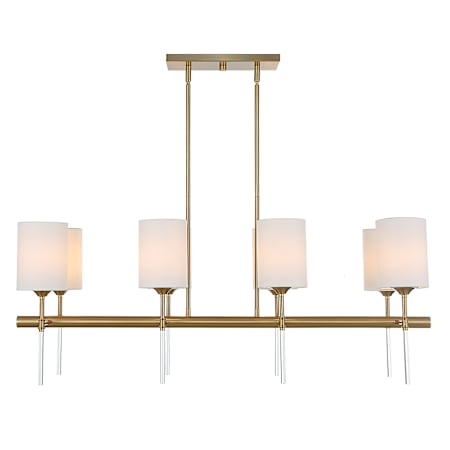 Uttermost Awyr 8 Light 44" Wide Linear Chandelier Multi-Colored