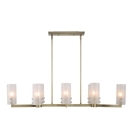 Uttermost Mistie 8 Light 45" Wide Lantern Chandelier Brass