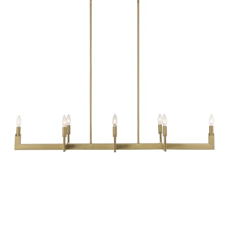 Uttermost Cordoba 8 Light 52" Wide Taper Candle Style Chandelier Natural Brass