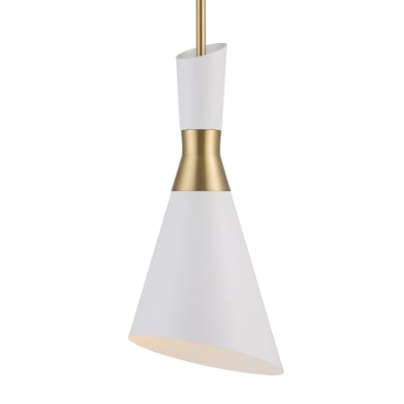Uttermost Eames 8" Wide Mini Pendant Antique Brass / White