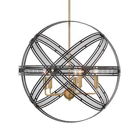 Uttermost Spherical 5 Light 28" Wide Pendant Brass