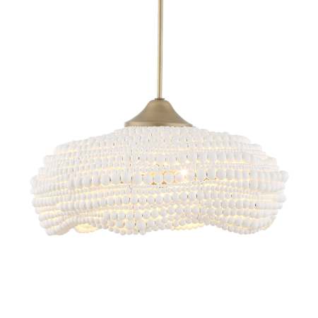 Uttermost Biddeford 5 Light 24" Wide Wood Pendant Brushed Matte Gold
