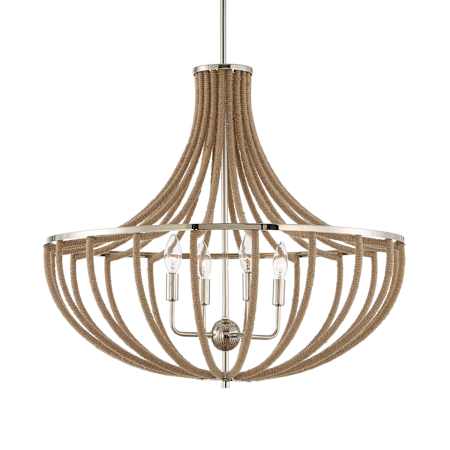 Uttermost Lovelock 4 Light 28" Wide Taper Candle Style Chandelier Polished Nickel