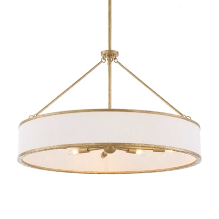 Uttermost Algiers 8 Light 30" Wide Pendant Textured Soft Gold