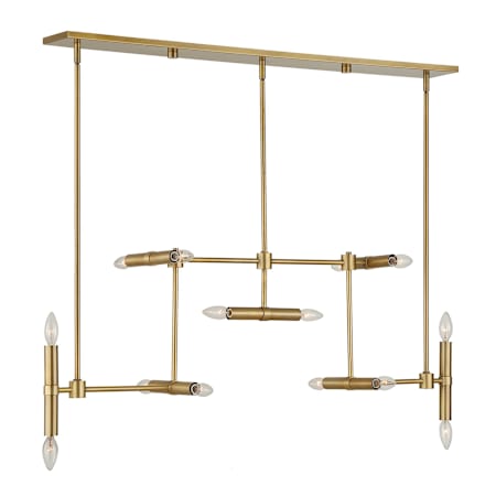 Uttermost Cadre 14 Light 46" Wide Abstract Chandelier Antique Brass