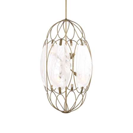 Uttermost Valencia 6 Light 19" Wide Pendant with Handmade Glass Shades Soft Gold
