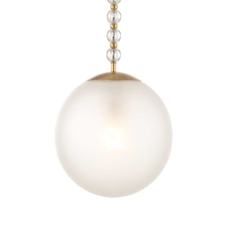 Uttermost Ripple 12" Wide Pendant with Frosted Glass Shade Warm Brass