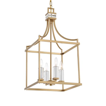 Uttermost Montreal 4 Light 14" Wide Crystal Pendant Warm Brass