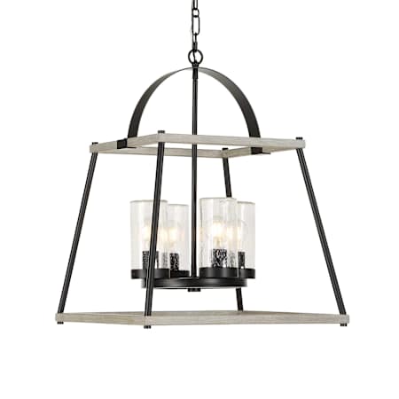 Uttermost Edgecomb 4 Light 20" Wide Pendant Black