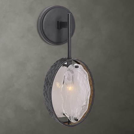 Uttermost Maxin 15" Tall Wall Sconce Black